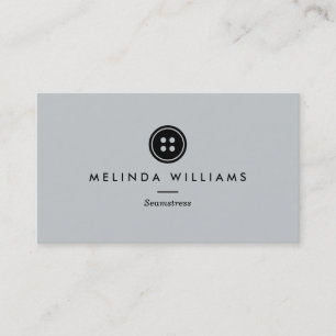 Carte De Visite Bouton moderne logo Seamstress, couture, Tailor II