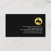 Carte De Visite Bouton noir gris or (Dos)