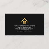 Carte De Visite Bouton Outils main-d'or sur le toit (Dos)