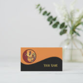 Carte De Visite Bouton paysage - Plume de lune Kokopelli 1 (Debout devant)