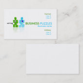 Carte De Visite bouton poussoir, AFFAIRES, PUZZLES, résolvant, (Devant / Derrière)