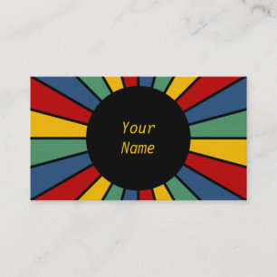 Carte De Visite BOUTON RAYS I + votre photo, texte, monogramme