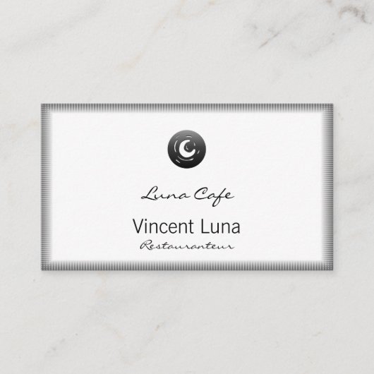 Carte De Visite Bouton Van Gogh Moon (Devant)