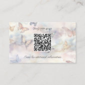 Carte De Visite Boutons d'aquarelle à double face avec code QR (Dos)
