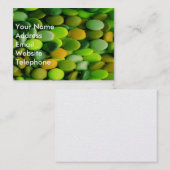 Carte De Visite Boutons de bonbons vert (Devant / Derrière)