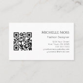 Carte De Visite Boutons de code QR mode couture professionnelle (Dos)