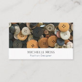 Carte De Visite Boutons de code QR mode couture professionnelle (Devant)