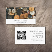 Carte De Visite Boutons de code QR mode couture professionnelle