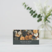 Carte De Visite Boutons de couture du code QR Modifications profes (Debout devant)