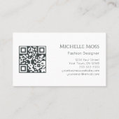 Carte De Visite Boutons de couture du code QR Modifications profes (Dos)