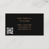 Carte De Visite Boutons de parties scintillant de code QR rose noi (Dos)