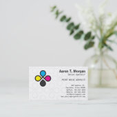 Carte De Visite Boutons d'encre CMJN (Debout devant)