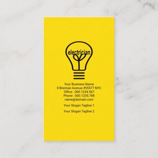 Carte De Visite Boutons d'extension du module d'alimentation jaune (Dos)