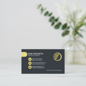 Carte De Visite Boutons d'or simples et élégants Fondateur de l'on (Debout devant)