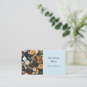 Carte De Visite Boutons Fashion Seamstress Bleu (Debout devant)