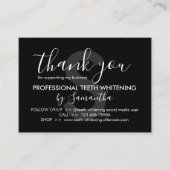 Carte De Visite Bouts d'après-soins pour blanchir les dents noires (Devant)