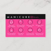 Carte De Visite bouts de post-soins de manucure Neon Pink (Dos)