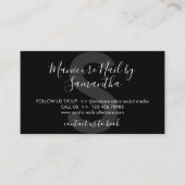 Carte De Visite Bouts de post-soins pour manucure Top noir (Devant)