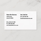 Carte De Visite Bouts rangés et abeille (Dos)