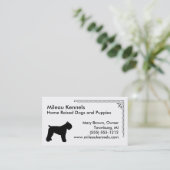 Carte De Visite Bouvier des Flandres Silhouette (Debout devant)