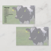 Carte De Visite Bovins de Holstein (Devant / Derrière)