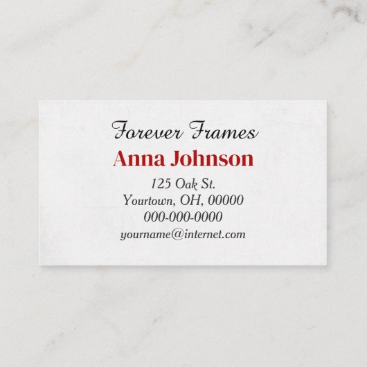 Carte De Visite Bow blanc sur rouge (Dos)