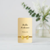 Carte De Visite Bow or Qr code médias sociaux (Debout devant)