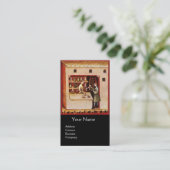 Carte De Visite BOWL OF HYGEIA MONOGRAM Medicine, Pharmacie, noir (Debout devant)