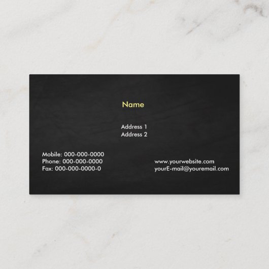 Carte De Visite Bowling (Dos)