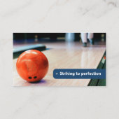 Carte De Visite Bowling Coach | Photo Sport Orange (Dos)