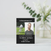 Carte De Visite Bowling de pelouse Memorial Keepsaké (Debout devant)