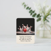 Carte De Visite Bowling de prière de photos commémoratives (Debout devant)