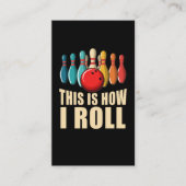 Carte De Visite Bowling Fun Strike Lover Retro (Devant)