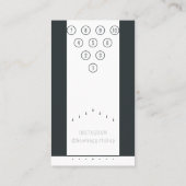 Carte De Visite Bowling | Ligne de déplacement de la goutte de Bow (Dos)