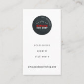 Carte De Visite Bowling | Ligne de déplacement de la goutte de Bow (Devant)