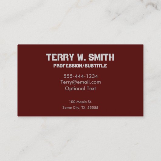 Carte de visite Bowling Pins (Dos)