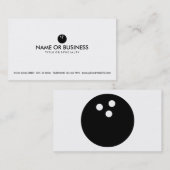 Carte De Visite bowling simple (Devant / Derrière)
