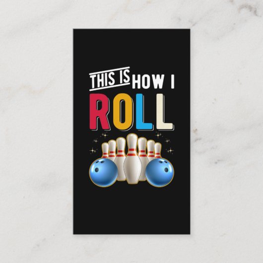 Carte De Visite Bowling Team Ball Humour Bowler (Devant)