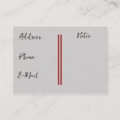 Carte de visite Bowtie en bois (Dos)