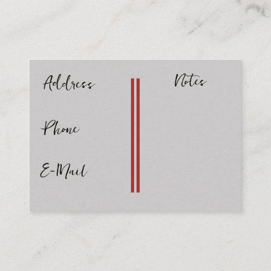 Carte de visite Bowtie en bois (Dos)