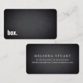 Carte De Visite box. Modern Minimalist Blackboard Professional (Devant / Derrière)