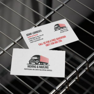 CARTE DE VISITE BOX TRUCK PROFESSIONNEL DE DÉPLACEMENT ET DE HAULI