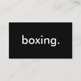 Carte De Visite boxe.