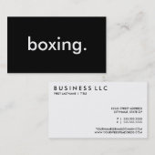 Carte De Visite boxe. (Devant / Derrière)