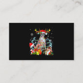 Carte De Visite Boxe Chien Reindeer Noël Arbre Lumières Pyjama Xm (Dos)