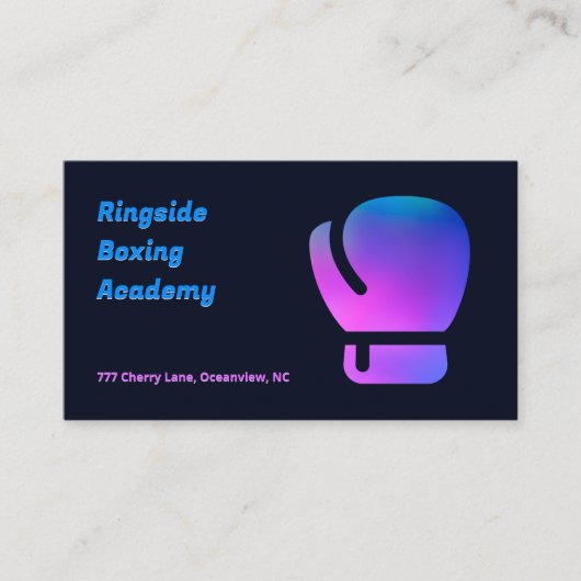 Carte De Visite Boxe Gym QR (Devant)