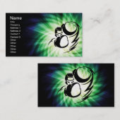 Carte De Visite Boxe verte cool (Devant / Derrière)