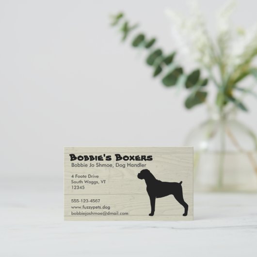 Carte De Visite Boxer (Debout devant)