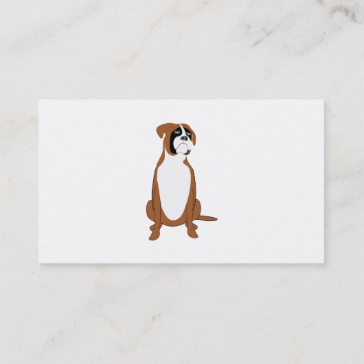 Carte De Visite Boxer Chien Design Embarquement Kennels (Dos)