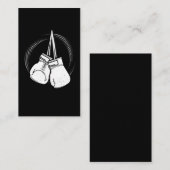 Carte De Visite Boxer Gants de boxe blanche (Devant / Derrière)